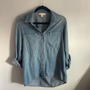 Michael Kors Button Down Chambray Top